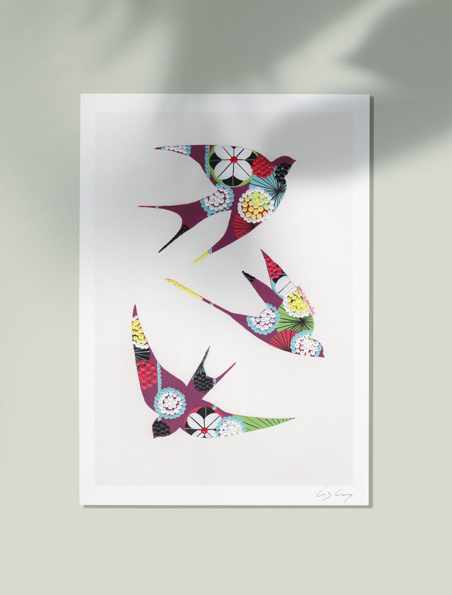 Swallows (Aubergine)