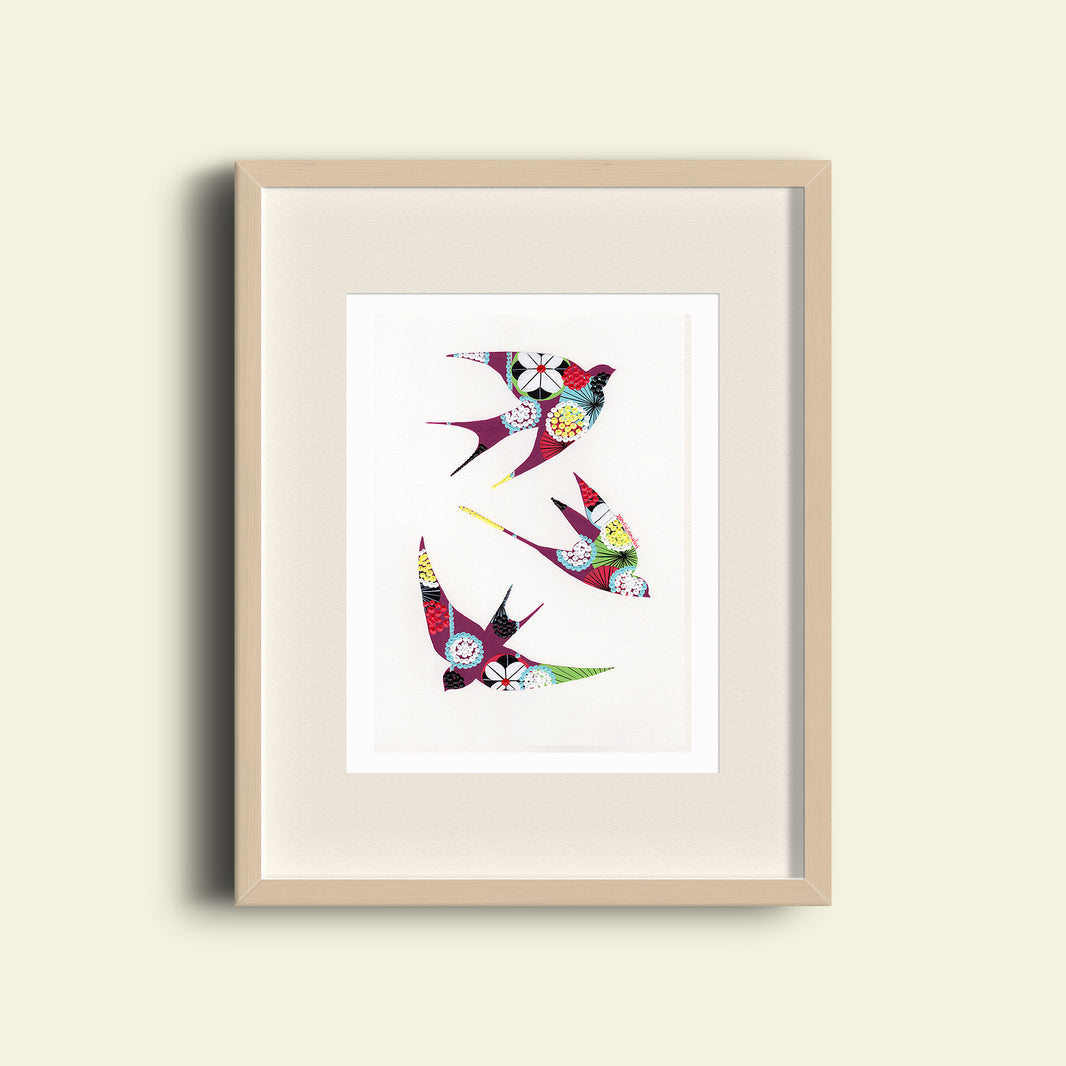 Swallows (Aubergine)