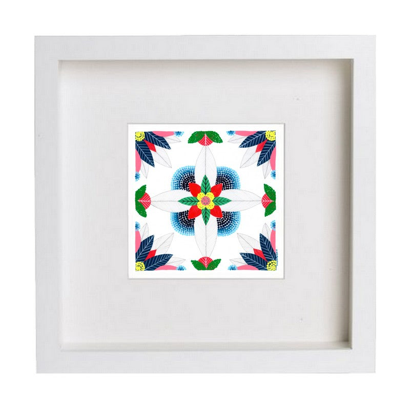 Portuguese Tiles (Mixed media - Blue)