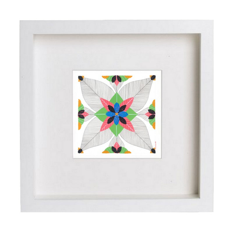 Portuguese Tiles (Mixed media - Pink)
