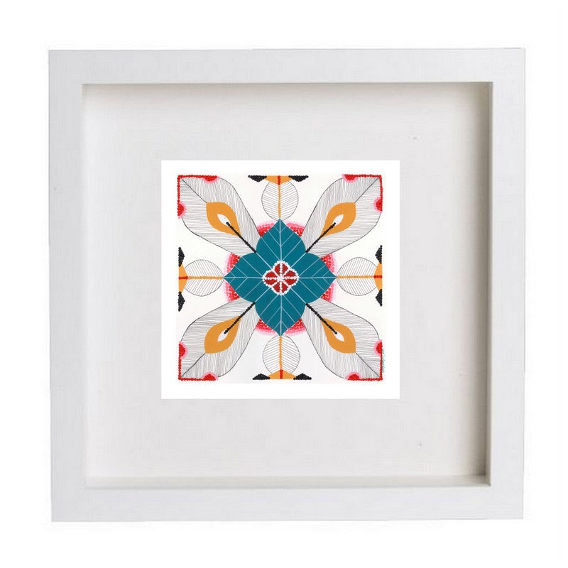 Portuguese Tiles (Mixed media - Teal)