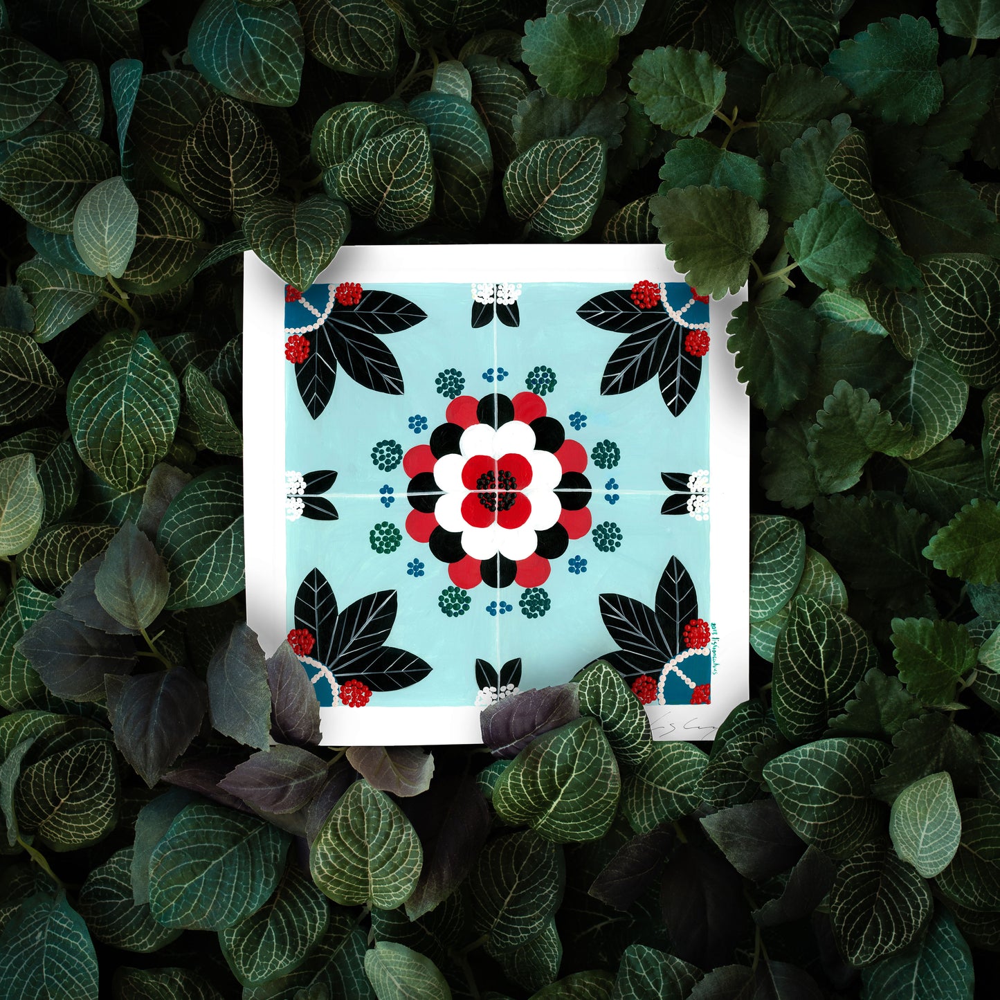 Portuguese Tiles (aqua blue)