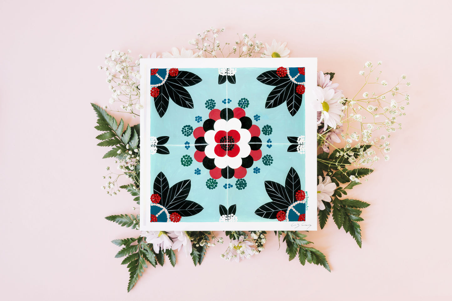 Portuguese Tiles (aqua blue)