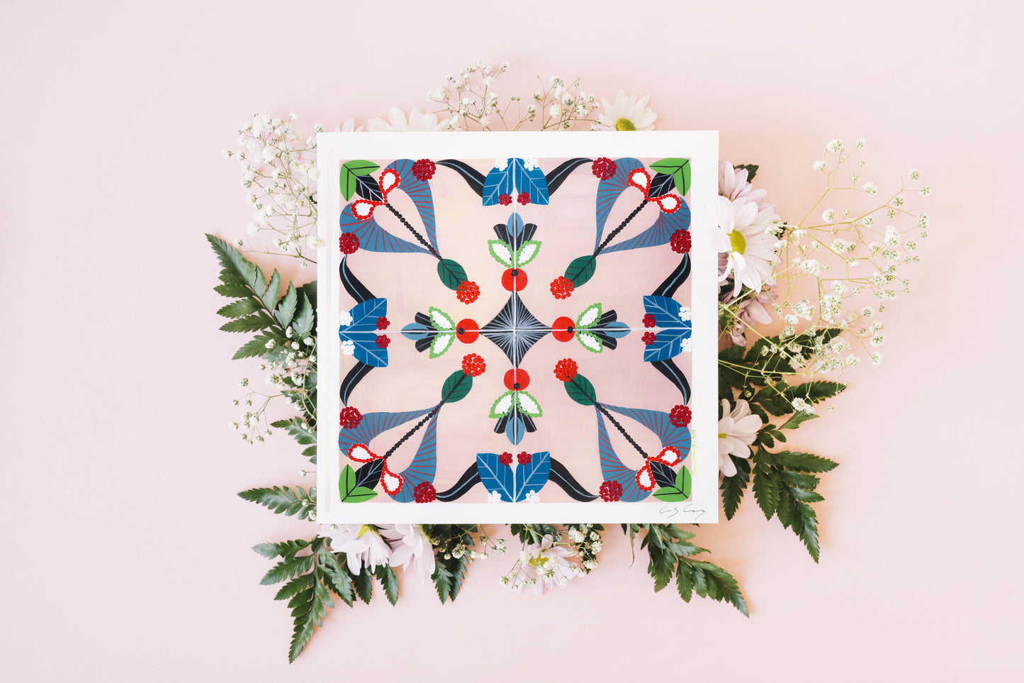 Portuguese Tiles (Pink)