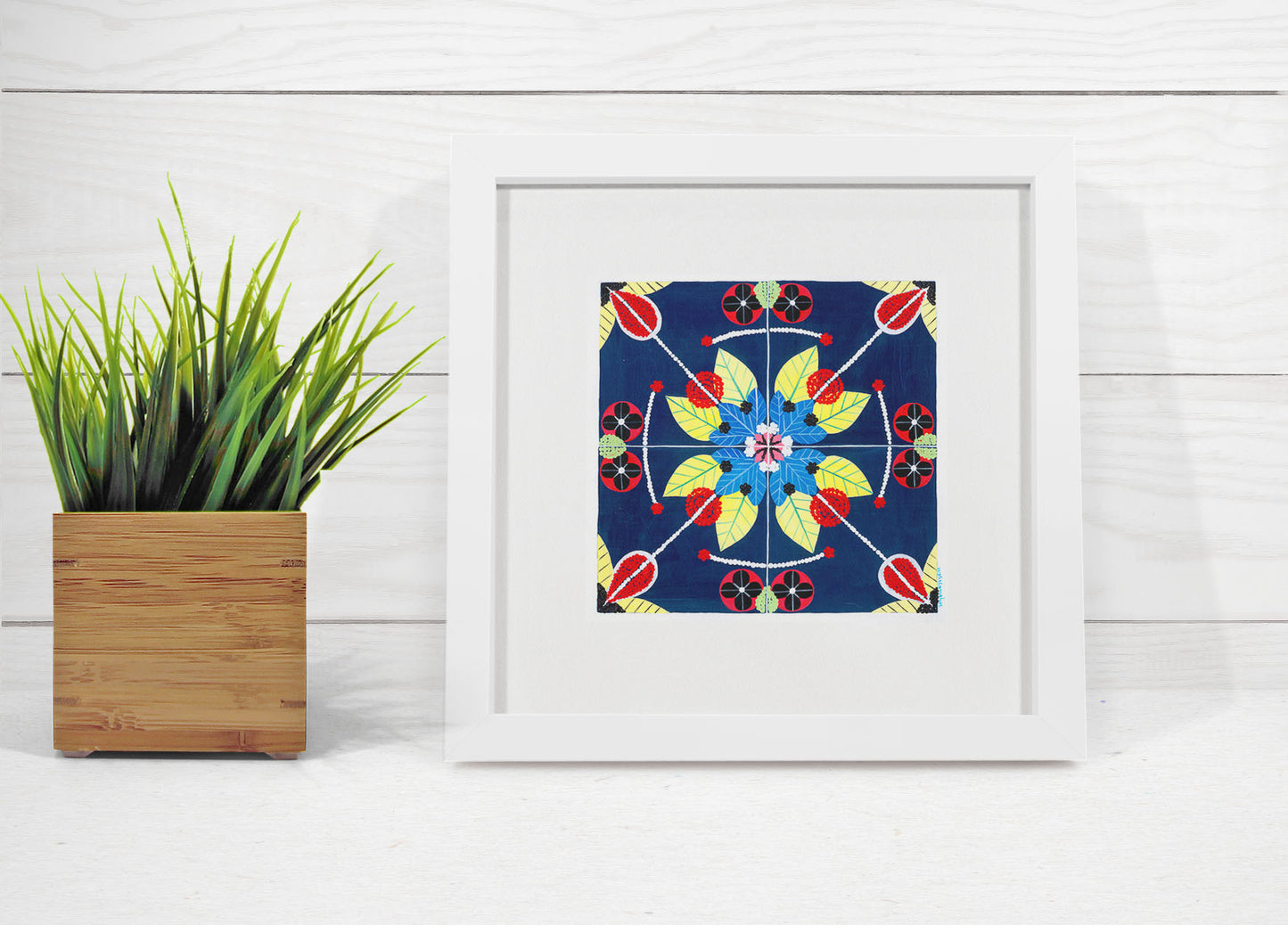 Portuguese Tiles (Navy)