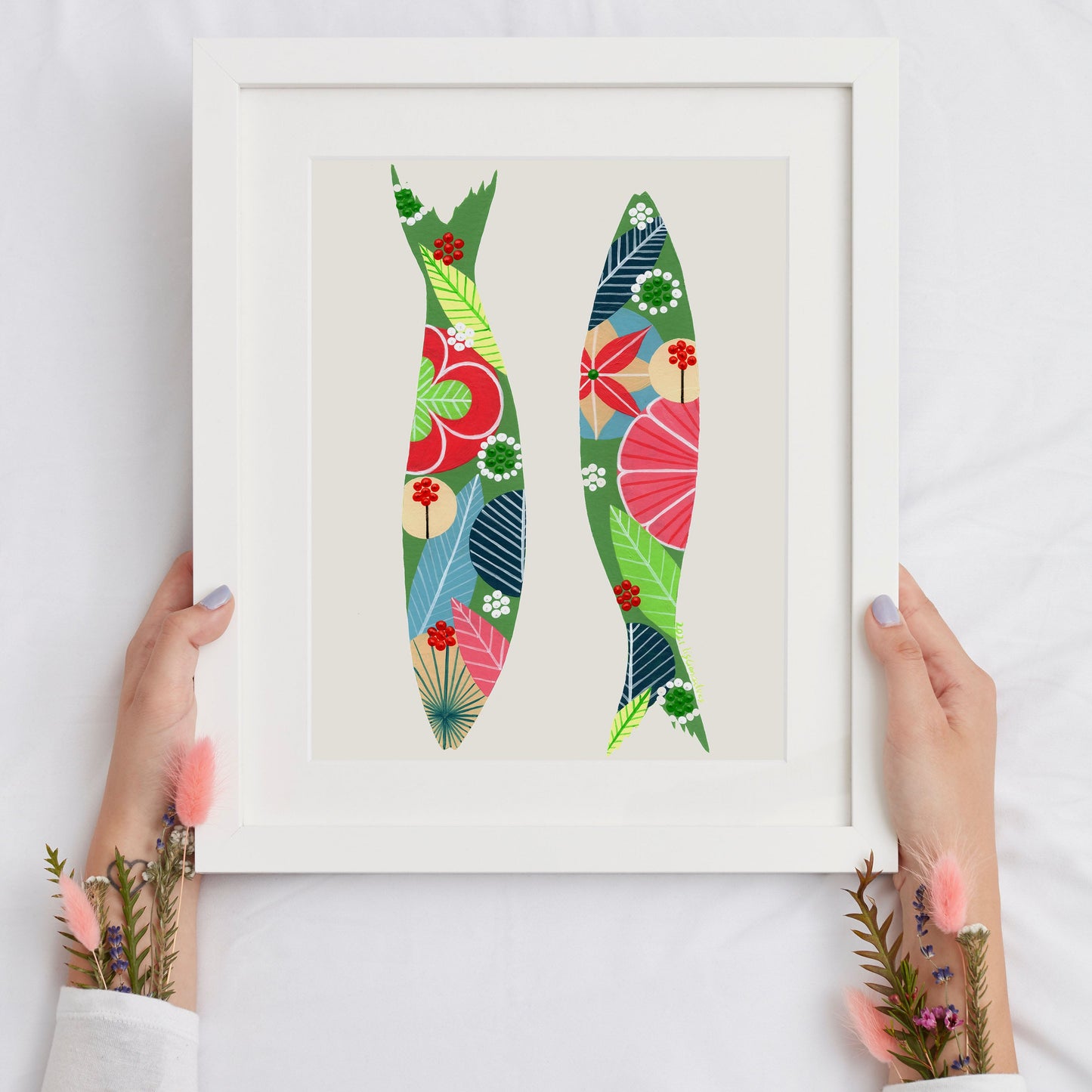 Sardines (Green #2) - Acrylic on Paper
