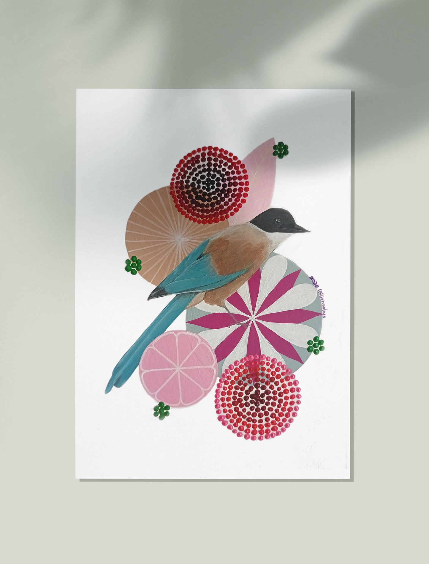 Pega Azul (Acrylic on Paper)