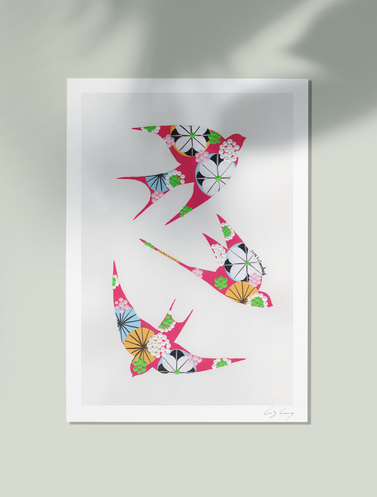 Swallows (Cerise)