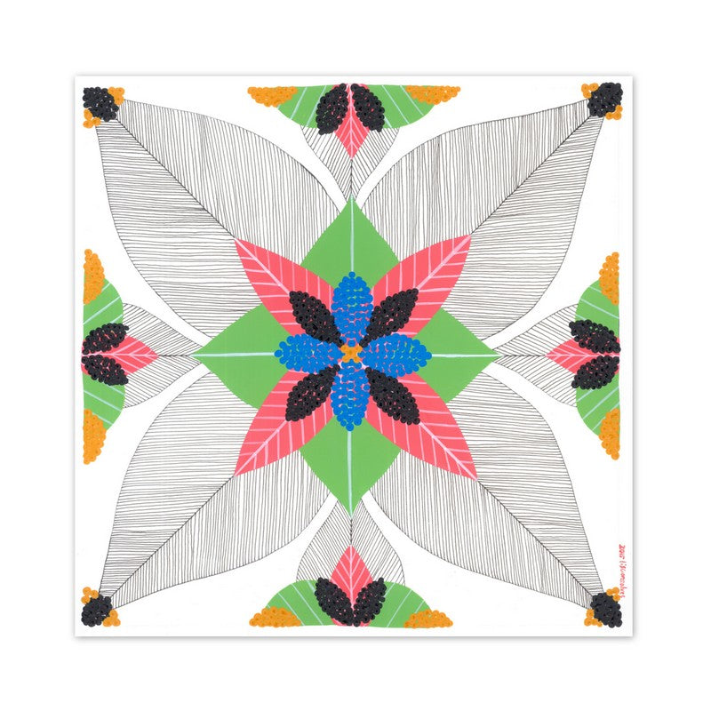 Portuguese Tiles (Mixed media - Pink)